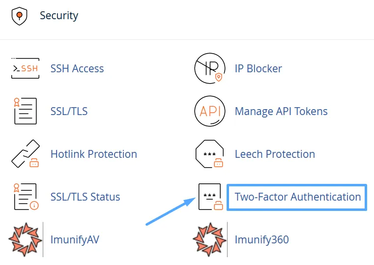 Hướng dẫn bật tính năng xác thực 2 yếu tố (2FA) trên cPanel 18 Truy cập tính năng 2FA trên cPanel