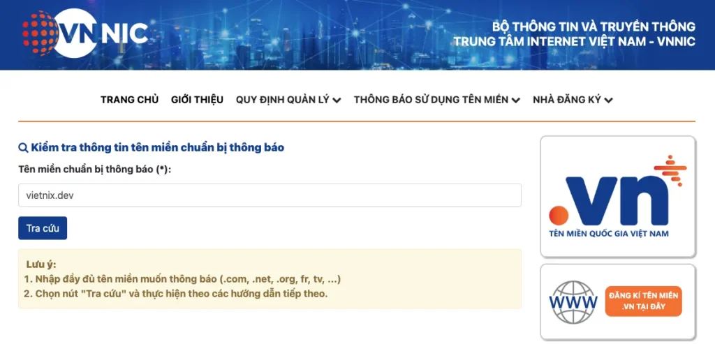 Tra cứu tên miền