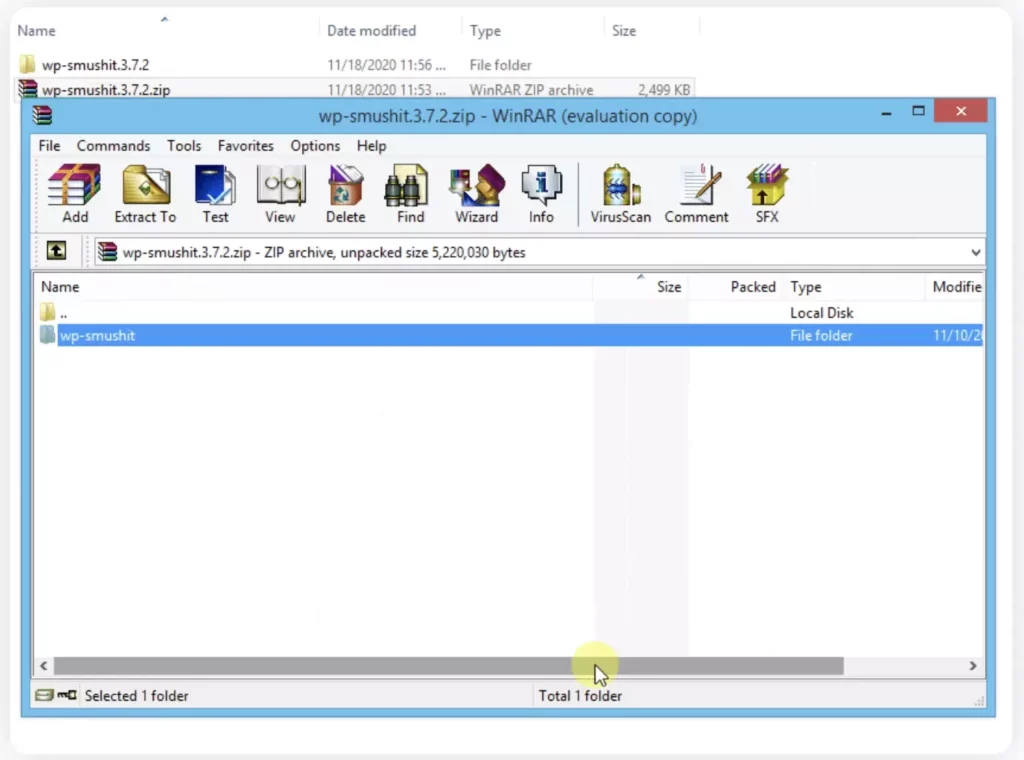 Dowload file zip của plugin