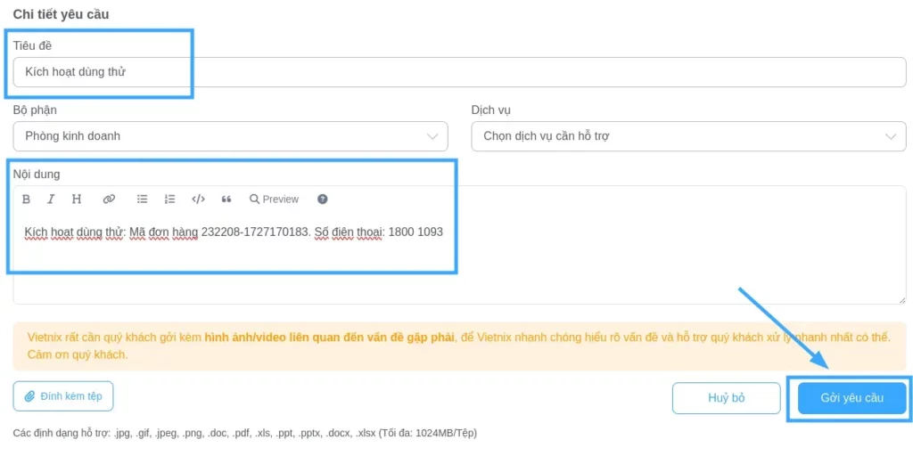 Bạn nhập thông tin Mã đơn hàng kèm theo Số điện thoại