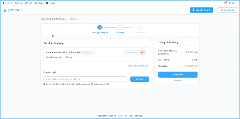 Tùy chỉnh cấu hình SSL