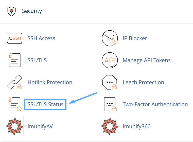 Truy cập vào phần SSL/TLS