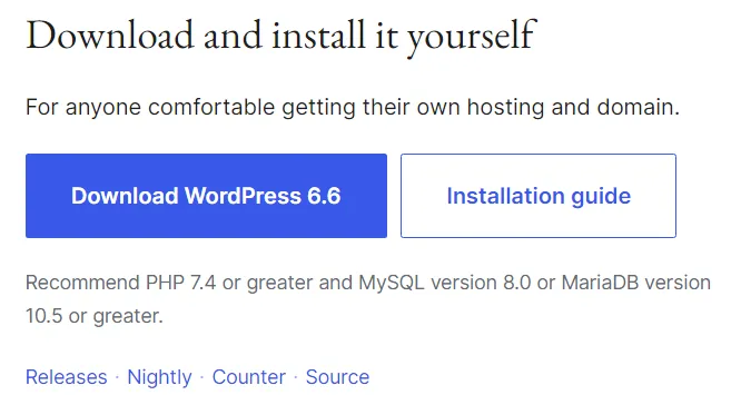 Tải mã nguồn cài WordPress