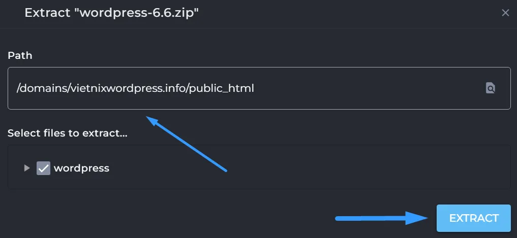 cài đặt WordPress trên DirectAdmin
