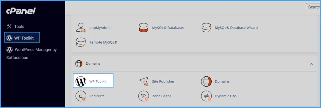 Hướng dẫn sử dụng cPanel với giao diện Jupiter 77 Chọn WP Toolkit