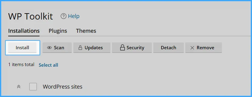 Hướng dẫn sử dụng cPanel với giao diện Jupiter 78 Nhấn Install