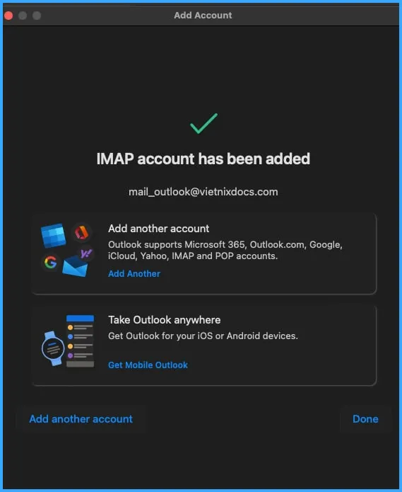 Nhấn Done để hoàn tất