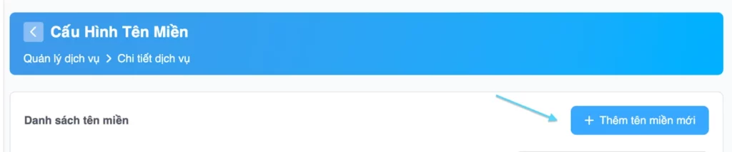 Thêm tên miền mới