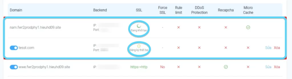 Giao diện hiển thị khi chờ khởi tạo SSL
