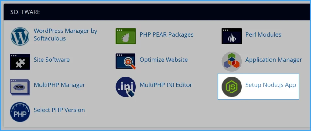 Hướng dẫn chi tiết cách chạy Nodejs trên hosting 15 Chọn Setup Node.js App