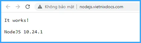 Hướng dẫn chi tiết cách chạy Nodejs trên hosting 21 Kiểm tra kết quả hiển thị