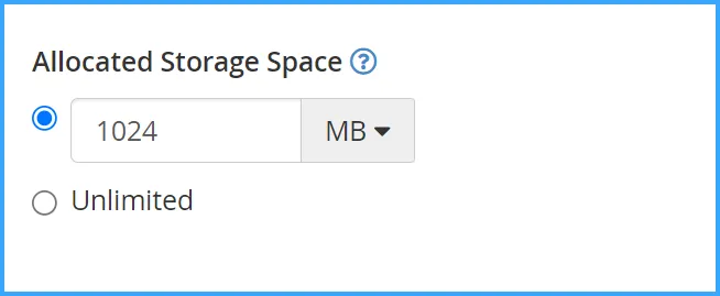 Chỉnh sửa dung lượng tài khoản email