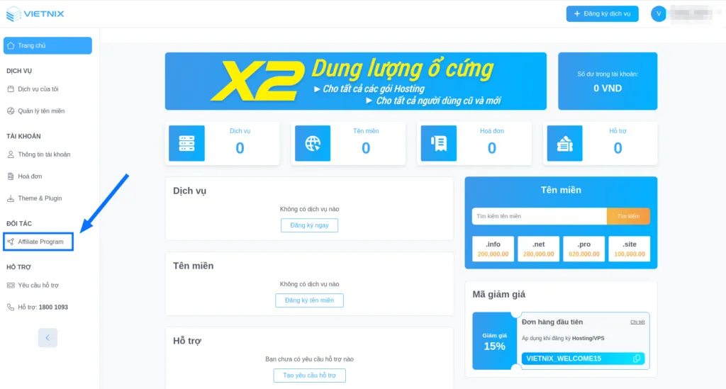 Chọn Affiliate Program