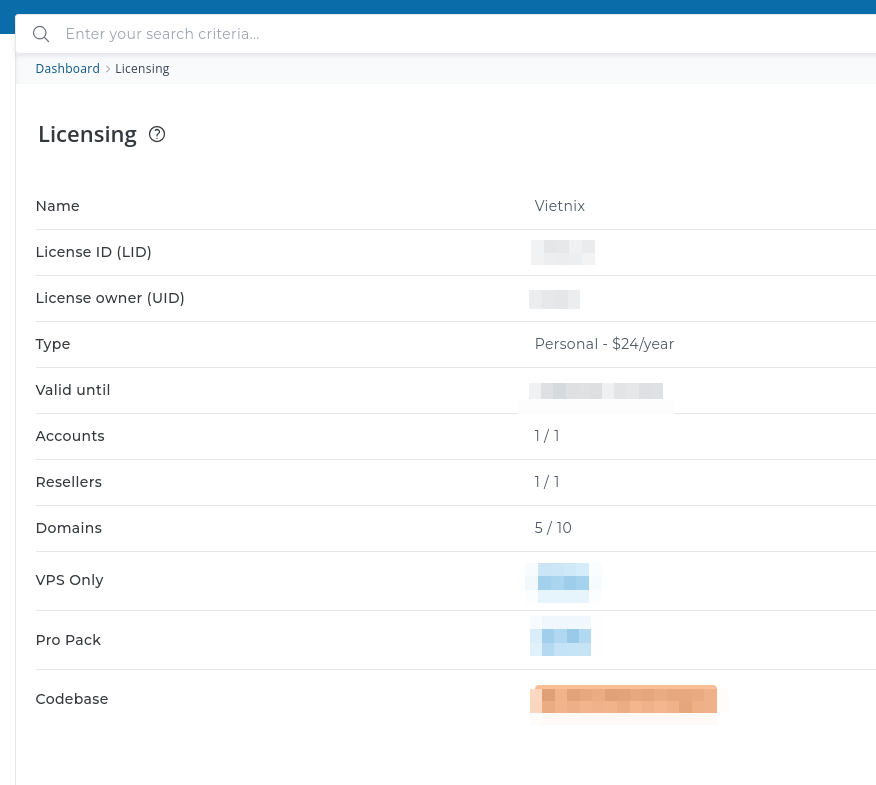 Cách update License DirectAdmin