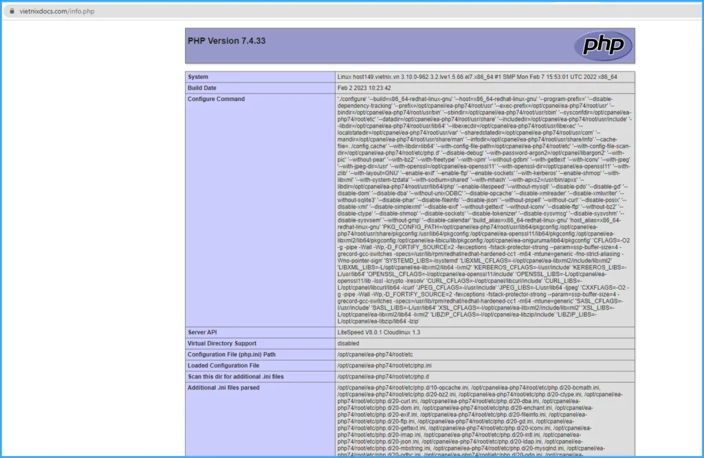 2 cách thay đổi phiên bản PHP trên cPanel nhanh chóng 36 Kiểm tra phiên bản PHP