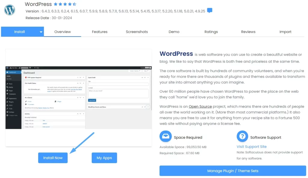 Nhấn vào nút Install Now để cài đặt