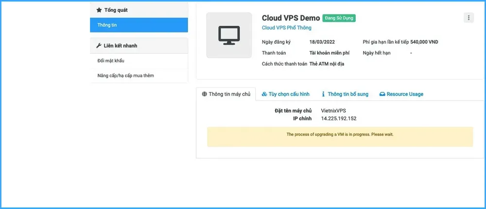Hướng dẫn restore VPS từ backup đã có