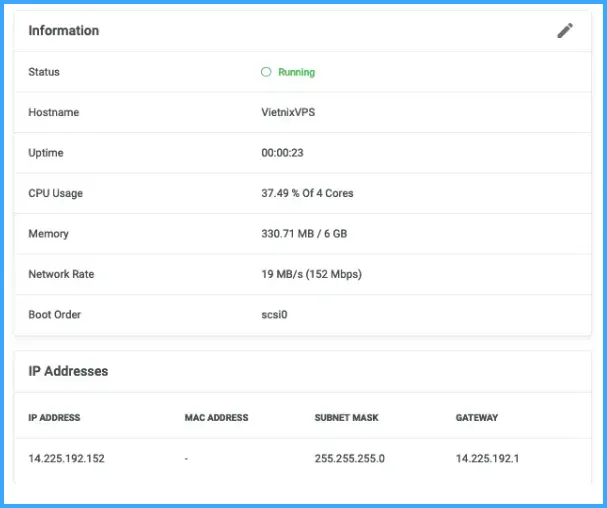restore VPS từ backup đã có