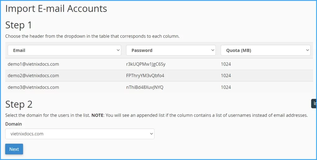 Kiểm tra và sắp xếp lại các cột thông tin
