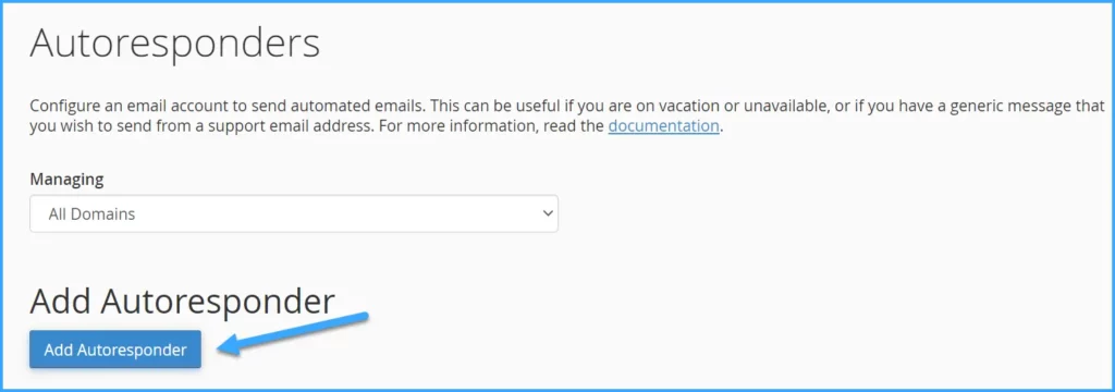 Chọn Add Autoresponders