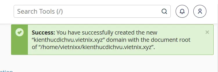 Hướng dẫn tạo Addon Domain trên cPanel nhanh chóng 15 Tạo Addon Domain thành công