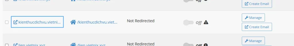 Hướng dẫn tạo Addon Domain trên cPanel nhanh chóng 16 Addon Domain của bạn đã được tạo thành công