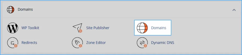 Hướng dẫn sử dụng cPanel với giao diện Jupiter 52 Chọn Domains