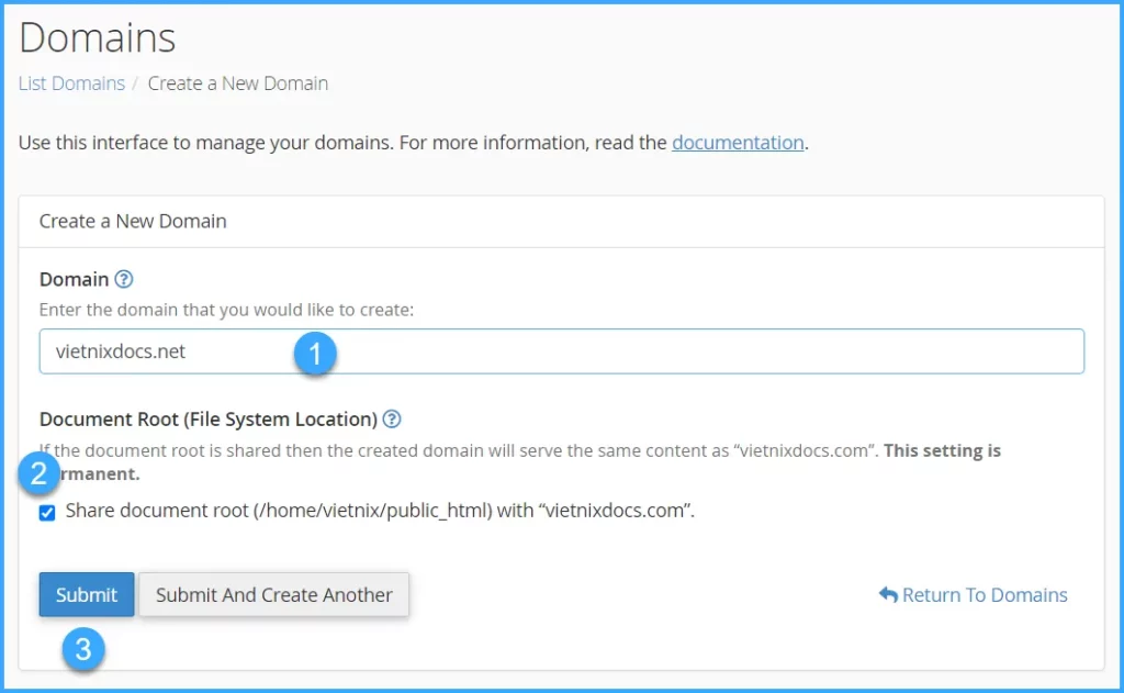Hướng dẫn sử dụng cPanel với giao diện Jupiter 54 Thêm Alias Domain
