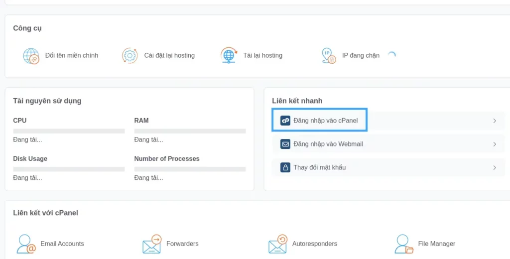 Hướng dẫn 3 bước CHMOD file và thư mục trên hosting sử dụng cPanel 21 Bạn truy cập vào cPanel qua Portal Vietnix