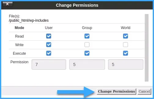 Hướng dẫn 3 bước CHMOD file và thư mục trên hosting sử dụng cPanel 27 Tùy chỉnh từng loại quyền cho chủ sở hữu, nhóm và người dùng khác