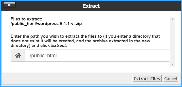 Hướng dẫn sử dụng cPanel với giao diện Jupiter 63 Chọn nơi lưu file
