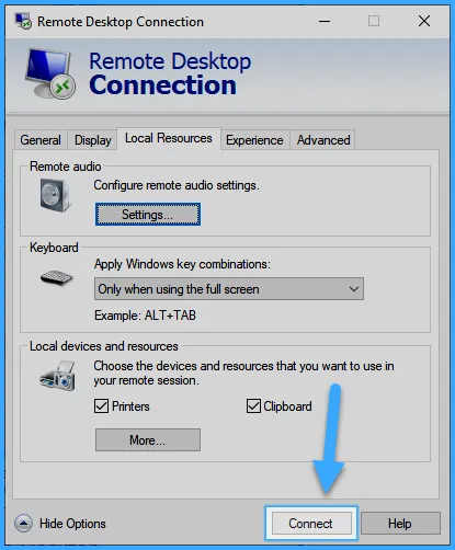 Kết nối đến VPS