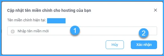 Nhập tên miền mới
