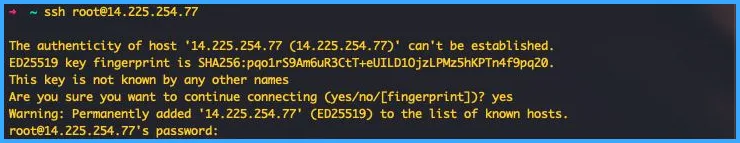 Đăng nhập từ Linux/MacOS