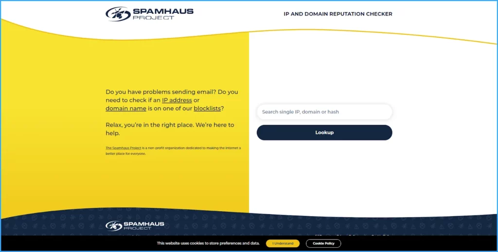 Truy cập vào Spamhaus