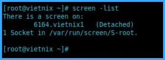 Liệt kê screen Linux