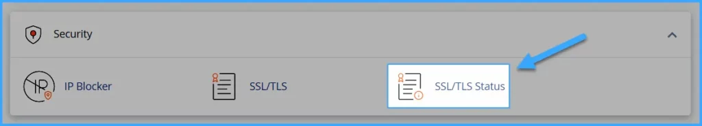 Chọn SSL/TLS Status