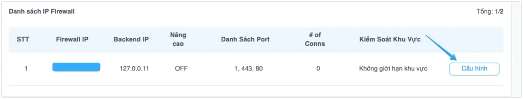 Truy cập vào mục Cấu hình