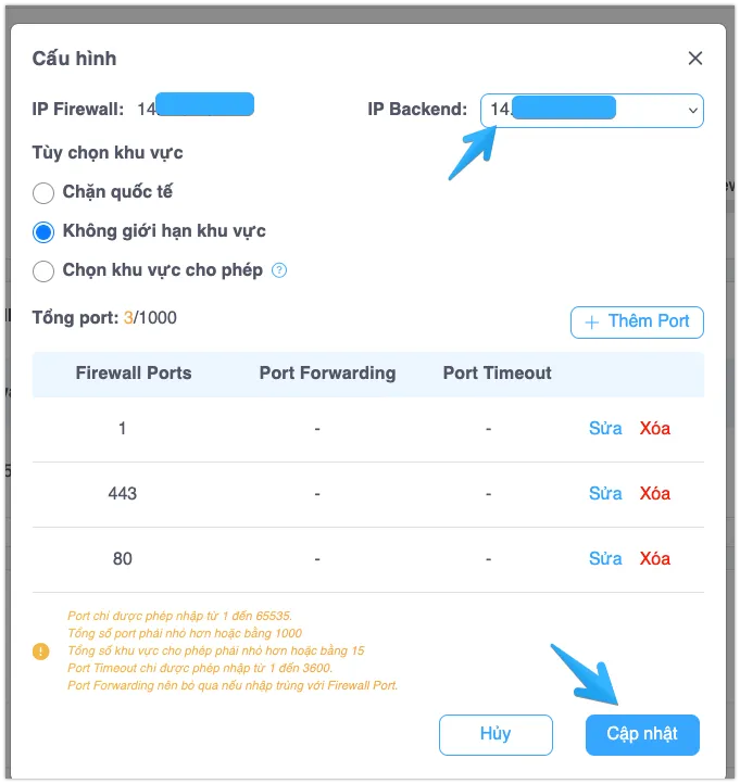 Lưu và cập nhật