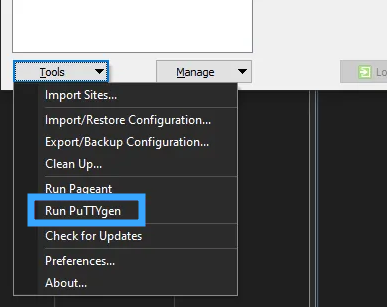 Chọn Run PuTTYgen