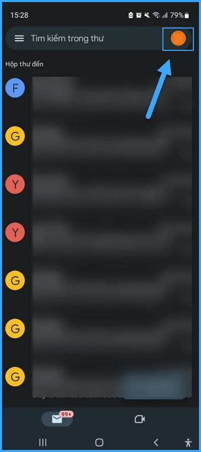 Nhấn vào ảnh đại diện