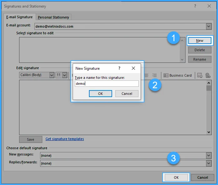 Đặt tên chữ ký