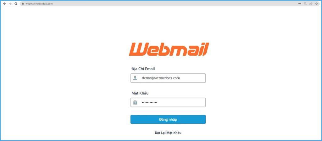 Truy cập vào Webmail
