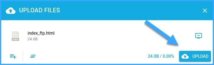 Click chuột vào upload