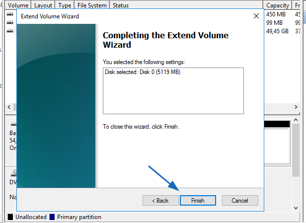 Nhấn Finish để hoàn tất
