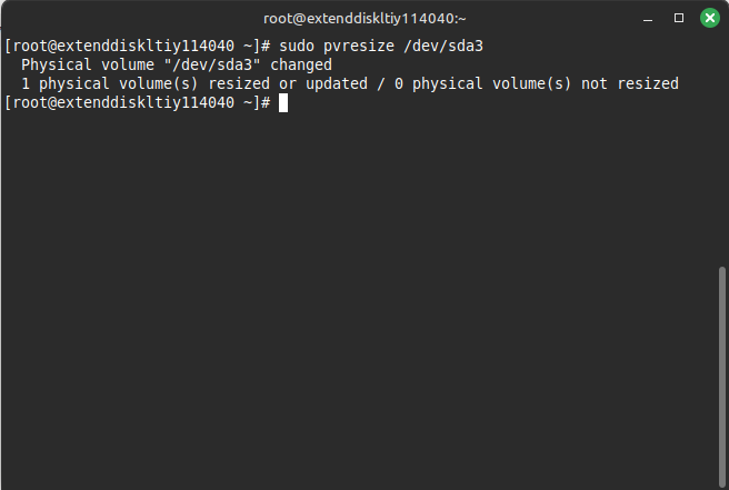 Mở rộng phân vùng để nhận dung lượng từ phân vùng mới