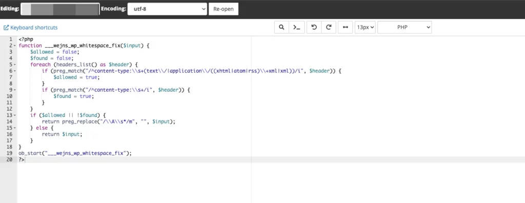 Dán đoạn mã vào file