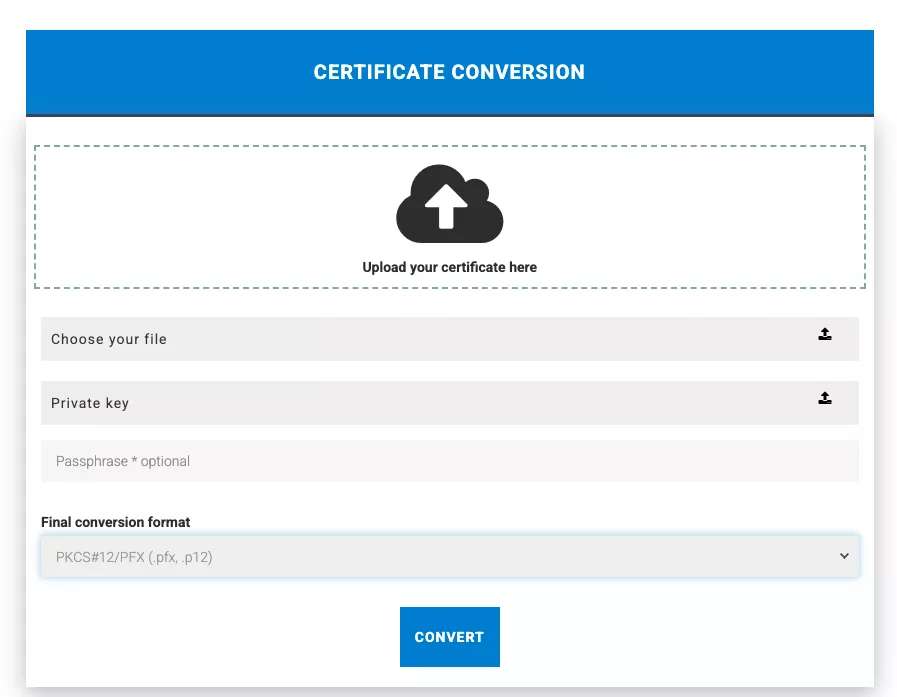 Công cụ tạo file pfx