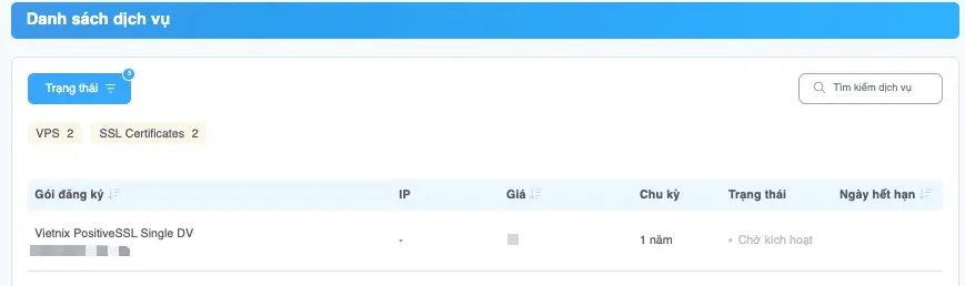 Đăng ký SSL tại Vietnix