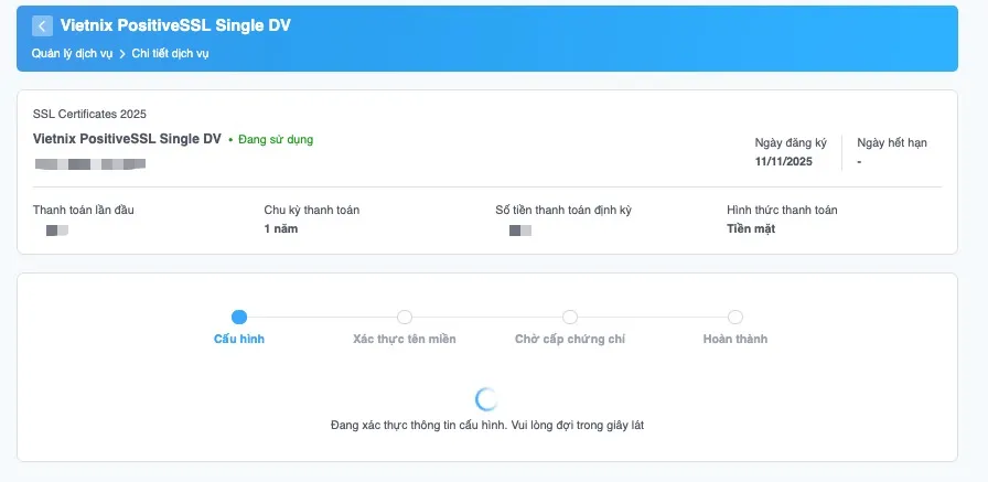 Hoàn tất cấu hình